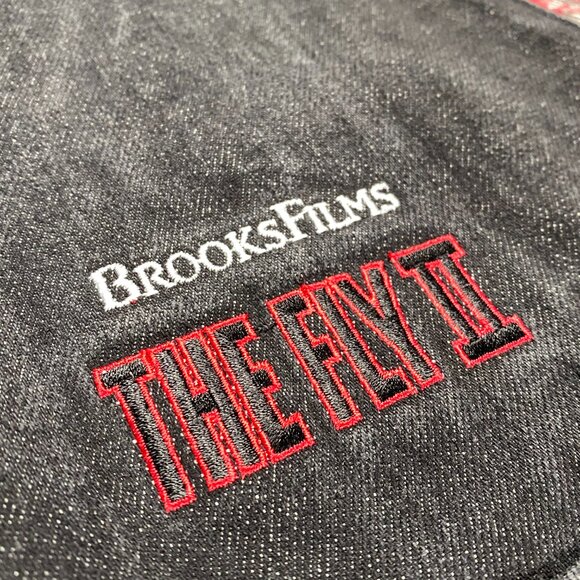 Vintage 1989 'The Fly 2' Faded Black Denim Embroidered Work Vest - Picture 3 of 8